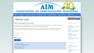 
                            12. Members Only - Association of Immunization Managers (AIM)