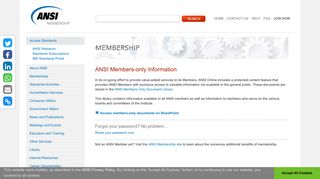 
                            1. Members Only Information - ANSI