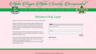 
                            6. Members Only Login - Alpha Kappa Alpha Sorority, Inc.