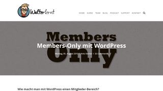 
                            6. Members-Only mit WordPress - Walter lernt