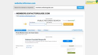 
                            12. members.exfactorguide.com at WI. Private Members Zone | Ex ...