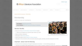 
                            5. Membership | African Literature Association