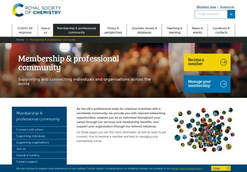 
                            10. Membership and professional community - Royal Society of Chemistry