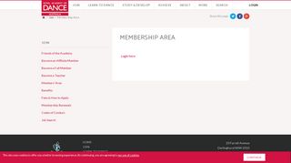 
                            2. Membership area — RAD - Royal Academy Of Dance