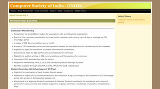 
                            6. Membership Benefits | Computer Society of India - GNDEC