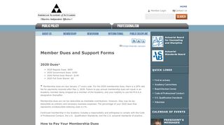 
                            8. Membership Dues and Support Forms | American Academy of ...