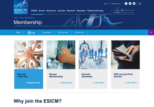 
                            3. Membership – ESICM