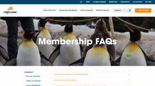 
                            7. Membership FAQs - Calgary Zoo