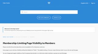 
                            4. Membership: Limiting Page Visibility to Members – Weebly Help ...