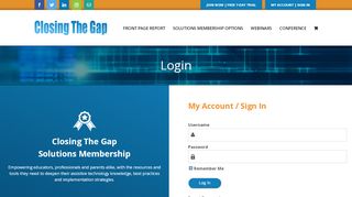 
                            7. Membership Login | Closing The Gap