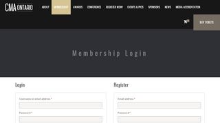
                            1. Membership Login – Country Music Association of Ontario