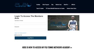 
                            11. Membership Login Page - JM Tennis