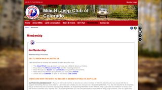 
                            11. Membership - Mile-Hi Jeep Club