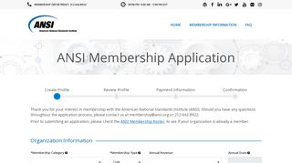 
                            2. Membership Portal Application - ANSI