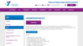 
                            11. Membership Rates - YMCA of Pierce and Kitsap Counties