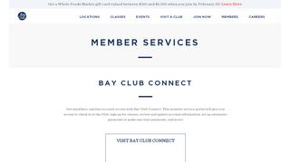 
                            6. Membership Services, Account Login | The Bay Club