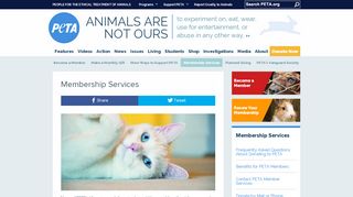 
                            3. Membership Services | PETA