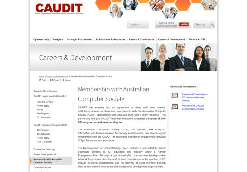 
                            4. Membership with Australian Computer Society | CAUDIT