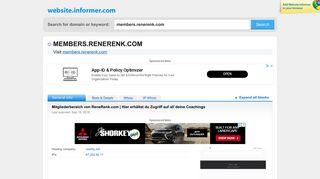 
                            6. members.renerenk.com at WI. Mitgliederbereich von ReneRenk.com ...