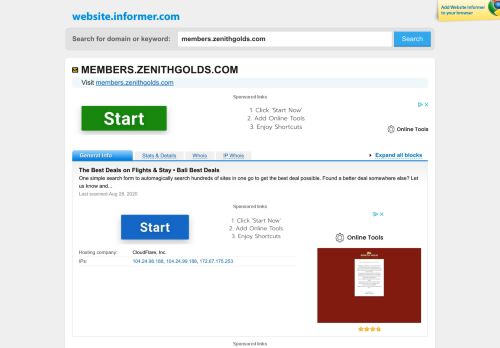 
                            10. members.zenithgolds.com at WI. Zenith Golds - Login