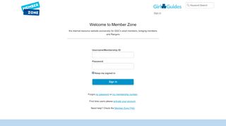 
                            7. MemberZone Sign In - Girl Guides of Canada.