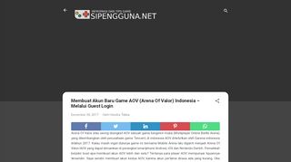 
                            2. Membuat Akun Baru Game AOV (Arena Of Valor) Indonesia – Melalui ...
