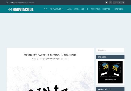 
                            9. Membuat captcha menggunakan php - Harviacode