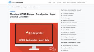 
                            5. Membuat CRUD Dengan CodeIgniter : Input Data Ke Database