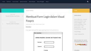
                            6. Membuat Form Login dalam Visual Foxpro : - Fahmi Basya