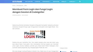 
                            3. Membuat Form Login dan Fungsi Login dengan Session di ... - ketutrare