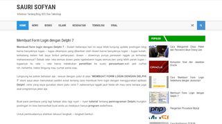 
                            10. Membuat Form Login dengan Delphi 7 | Sauri Sofyan