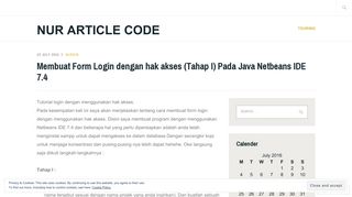 
                            9. Membuat Form Login dengan hak akses (Tahap I) Pada Java ...