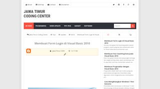 
                            4. Membuat Form Login di Visual Basic 2010 - Jawa Timur Coding Center