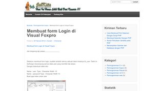 
                            5. Membuat form Login di Visual Foxpro | Assalamualaikum
