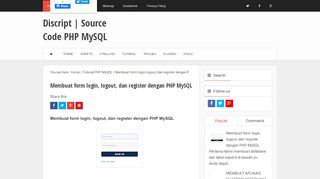 
                            10. Membuat form login, logout, dan register dengan PHP MySQL ...