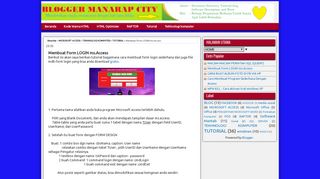 
                            3. Membuat Form LOGIN ms.Access - Blog Manarap City