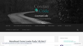
                            7. Membuat Form Login Pada VB.Net ( Database Access) – CoretanCode