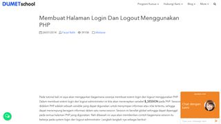 
                            7. Membuat Halaman Login Dan Logout Menggunakan PHP