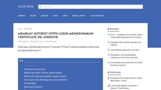 
                            2. Membuat Hotspot HTTPS Login Menggunakan Certificate SSL Buatan ...