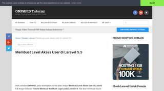 
                            5. Membuat Level Akses User di Laravel 5.5 | ONPHPID Tutorial