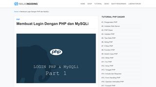 
                            12. Membuat Login Dengan PHP dan MySQLi - Malas Ngoding
