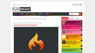 
                            9. Membuat Login Multilevel Pada CodeIgniter | FajarPunya Blog