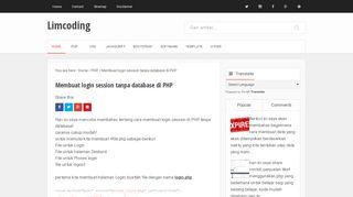 
                            8. Membuat login session tanpa database di PHP - Limcoding