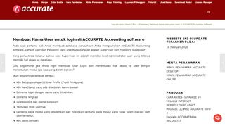 
                            4. Membuat Nama User untuk login di ACCURATE Accounting software