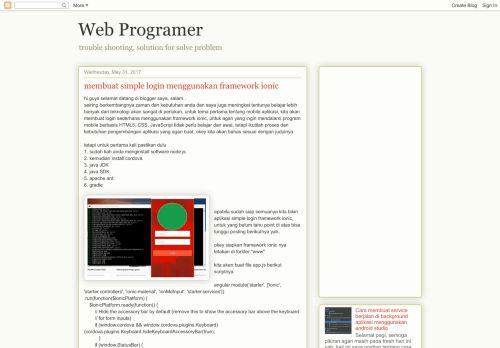 
                            4. membuat simple login menggunakan framework ionic ~ Web Programer
