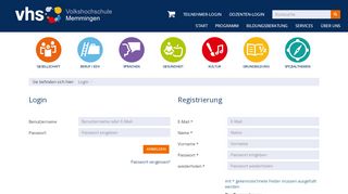 
                            3. Memmingen vhs: Login
