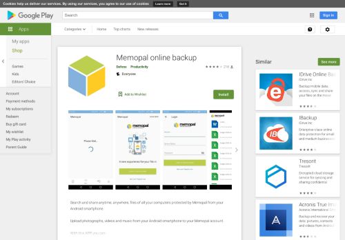 
                            4. Memopal online backup – Apps bei Google Play