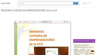 
                            12. MEMORIA CATEDRA DE EMPRENDEDORES de la UCA - PDF
