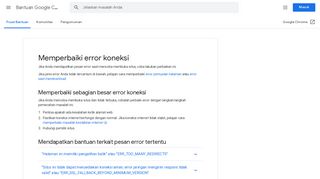 
                            10. Memperbaiki error koneksi - Bantuan Google Chrome - Google Support