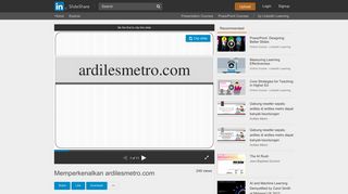 
                            11. Memperkenalkan ardilesmetro.com - SlideShare